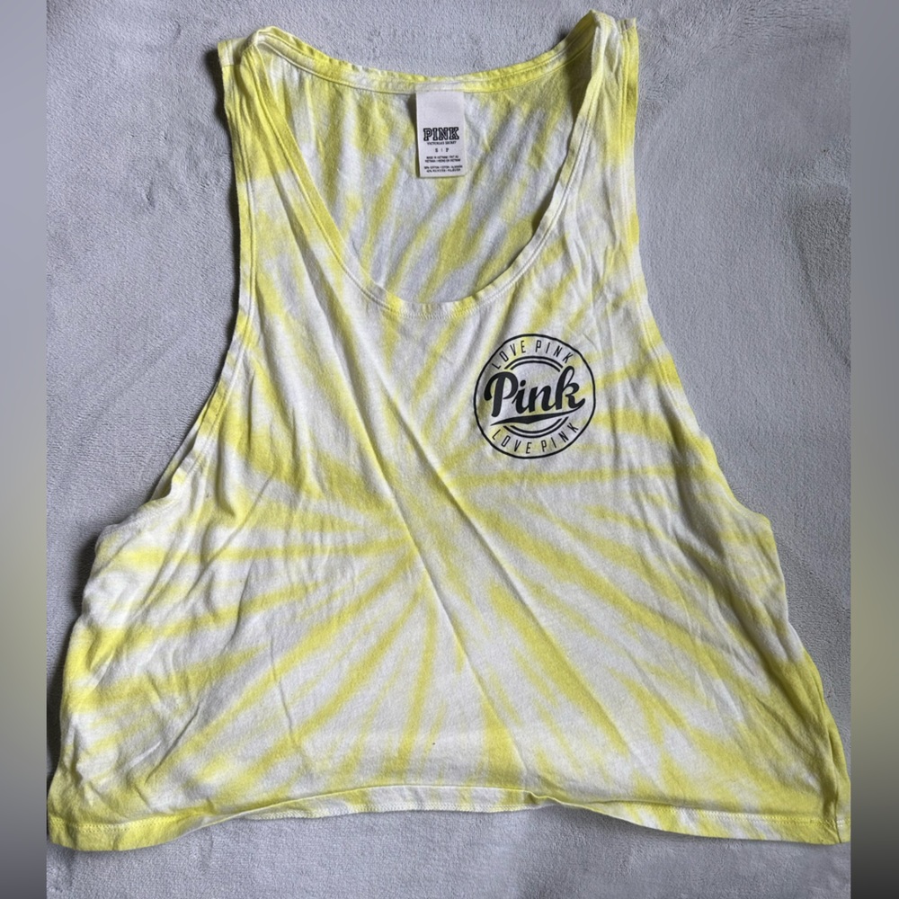 PINK side cut tye dye tank